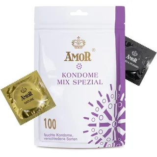 AMOR Premium Mix Special, Extra Vielfalt, Probierpaket, Ø 53/54 mm, 100 Stück
