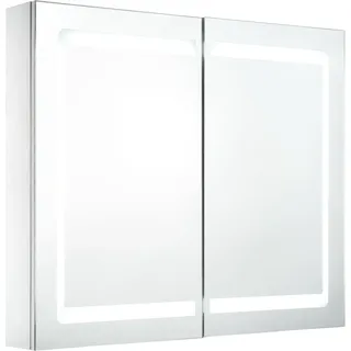 vidaXL LED-Spiegelschrank 80x12,2x68 cm - Weiß