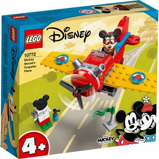 LEGO 10772 Mickey and Friends Mickys Propellerflugzeug, Micky Maus Flugzeug Spielzeug zum Bauen für Kleinkinder ab 4 Jahre - Beige