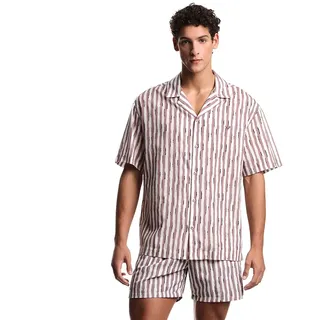 Emporio Armani Kurzarmhemd Print Zebra Rosa L