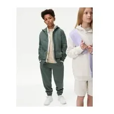 M&S Collection Jogginghose mit hohem Baumwollanteil (2-16 J.) - Dark Sage, Dark Sage, 11-12 Jahre