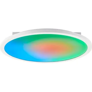 Brilliant Deckenaufbau-Paneel 42cm »Briston«, weiß IP20 dimmbar, LED integriert - weiß