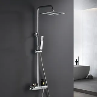 Görbach Regendusche Duschset mit Duscharmatur Chrom 2020CP