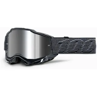 100 Percent Accuri 2 Silo, Crossbrille verspiegelt - Schwarz/Weiß Silber-Verspiegelt