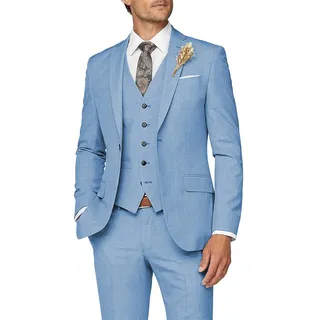 Wangyue Herrenanzug, 3-teilig, schmale Passform, Anzug für Herren, formeller Business-Anzug, Hochzeit, Bräutigam, Abschlussball, Smoking, Dinner-Party