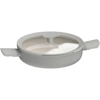 BergHOFF Schmortopf , Hellgrau , Metall , 2.9 l , 11 cm , hitzebeständige Griffe, schadstofffrei gemäß EU-Standards , Kochgeschirr, Töpfe, Schmortöpfe