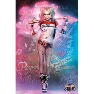 empireposter Suicide Squad - Harley Quinn Stand - Druck Plakat Film Poster - Größe 61x91,5 cm