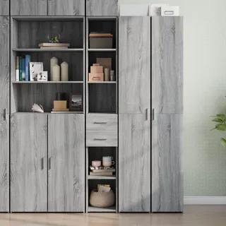 vidaXL Highboard Grau Sonoma 30x42,5x185 cm Holzwerkstoff - Grau