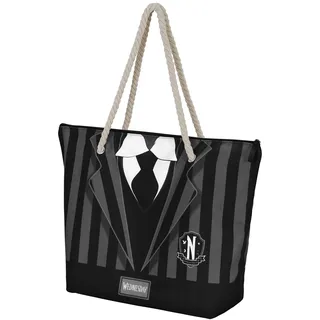 Wednesday Uniform-Soleil Strandtasche, Schwarz, 52 x 37 cm