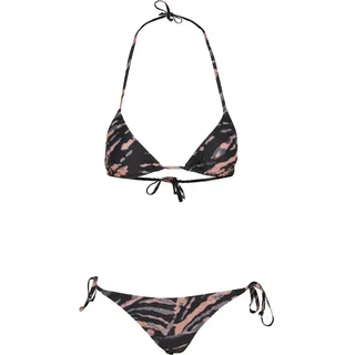 URBAN CLASSICS Tie Dye Bikini Blue Oil / Pink Salmon L