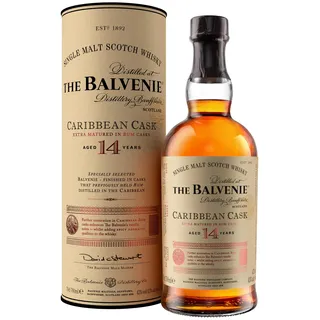 Balvenie 14 Years Old Carribean Cask Single Malt Scotch 43% vol 0,7 l Geschenkbox