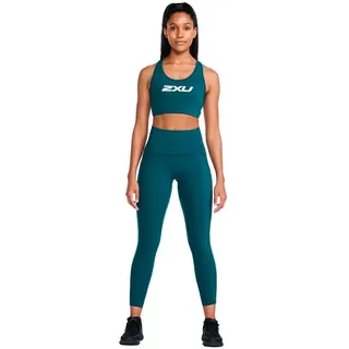 2xu Motion Racerback Sport-top - Deep Jade / White - M