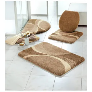 Badematte GRUND Gr. 6, beige, WC-Deckelbezug (47cm x 50cm), 1 Stk., Badematten, Badematte