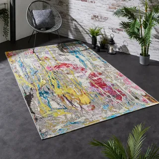 Andiamo Teppich »Platana« rechteckig 3 mm Höhe modernes Design, In- und Outdoor geeignet, Balkon, Terrasse, bunt