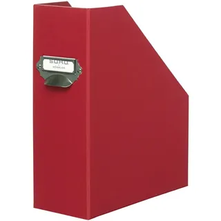 Rössler SOHO Stehsammler A4 | Stehsammler Pappe aus stabilem Karton | Büro Organizer | Schreibtisch Organizer | Zeitschriftenhalter | 315 x 260 x 115 mm | 1 Stück | Farbe: Rot