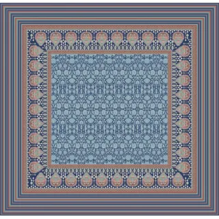 Bassetti MIRA Tischdecke aus 100% Baumwolle, Twill- Gewebe in der Farbe Blau B1, Maße: 110x110 cm - 9326087