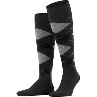 Burlington King Kniestrümpfe Argyle-Muster Schwarz/Weiß 40-46