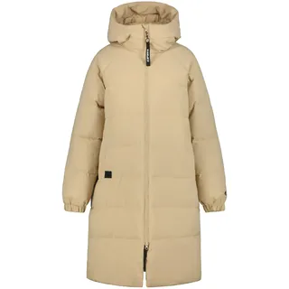 Icepeak Steppmantel "D OVERSIZE STEPPMANTEL ADATA" mit Reißverschluss vorn, beige