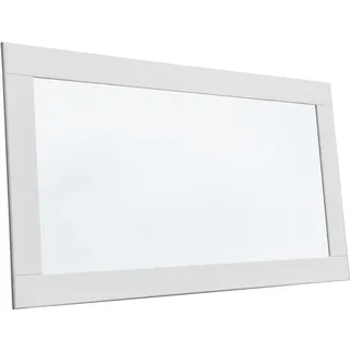 Rechteckiger Landhaus Spiegel mit Holzrahmen Wandspiegel xxl Holz Landhaus Neu - Weiß