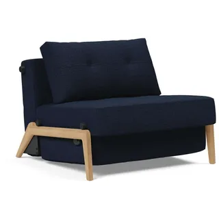 Innovation Living Schlafsessel Cubed 90 Eiche Stoff Blau Blue