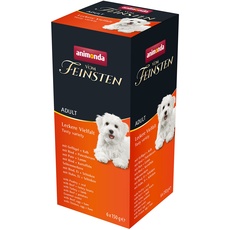 animonda Vom Feinsten Adult Hundefutter, Nassfutter für ausgewachsene Hunde, Mixpack Leckere Viefalt, 6 x 150 g