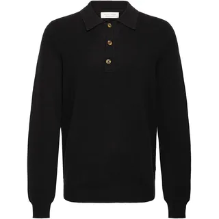 Longsleeve CASUAL FRIDAY "Strickpullover CFAbel", Herren, Gr. L, schwarz (schwarz beauty), Obermaterial: 39% Baumwolle CO. 34% Polyester PES. 27% Viskose CV., Shirts Longsleeve
