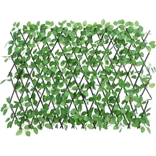 vidaXL Rankgitter mit Künstlichem Efeu Erweiterbar Grün 180x65 cm - Grün