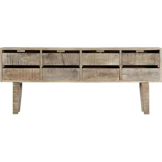 vidaXL Sideboard 140×30×60 cm Massivholz Mango - Braun
