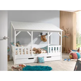 Vipack Kinderbett Hausbett 214,2 x 174 x 105,3 cm Kiefer massiv weiß