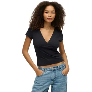 Superdry Cap Sleeve Corset Kurzarm-t-shirt - Eclipse Navy - XS