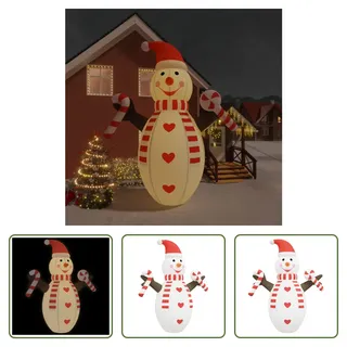 The Living Store Aufblasbarer Schneemann mit LEDs 630 cm