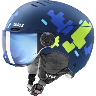 Rocket jr Visor blue puzzle matt 54-58 cm