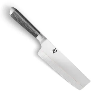 KAI Shun Kagerou DCC 0742 Nakiri Messer 16,5 cm, japanisches Gemüsemesser mit Dual Core Damastklinge und Pakkaholzgriff