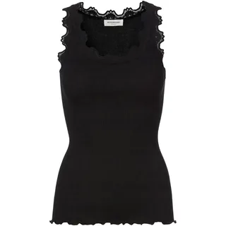 rosemunde Spitzentop "Babette Silk Top mit Seide" Vintage-Spitzenbesatz, mit Rundhalsausschnitt, hoher Seidenanteil, schwarz