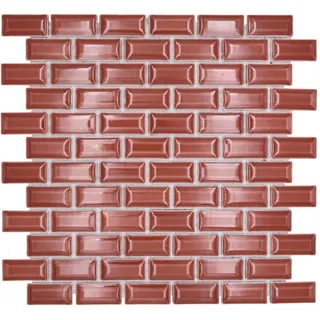 Keramikmosaik CBR 112 30x30 cm bordeaux rot