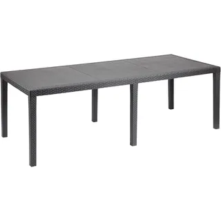 IPAE PRO GARDEN Ausziehtisch 150-220 x 90 x 72 cm Anthrazit