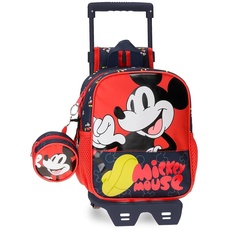 Disney Mickey Mouse Fashion Vorschulrucksack, anpassbar, 21 x 25 x 10 cm, Mikrofaser, 5,25 l, bunt, Vorschulrucksack, anpassbar an den Trolley