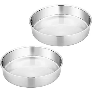 Homikit Edelstahl Rund Kuchenform Set 20 cm 2er - Spülmaschinenfest