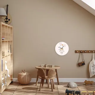 queence Wanduhr »Kleine Maus mit Krone« bedruckte Acrylglas Uhr, geräuschlos, 30cm, Kindermotiv, weiß