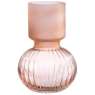 GILDE Vase Amerina Glas rosa Höhe 25,5 cm Dekoration Blumenvase Wohnaccessoire Geschenkideen