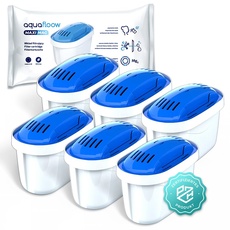 Aquafloow Magnesium Wasserfilter Kartuschen kompatibel mit BRITA Maxtra+, Style, Marella, Elemaris, XL, Fun – 6er Pack