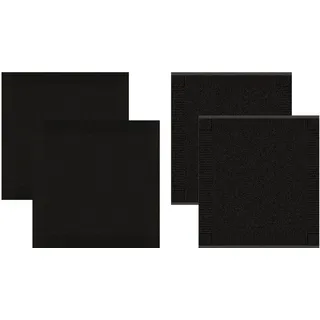 Geschirrtuch DDDDD "Cisis", schwarz, 4 Stk., 100 % Baumwolle, 100% Baumwolle, Geschirrtücher, Geschirrtuch, Combiset: 2 Küchentücher & 2 Geschirrtücher