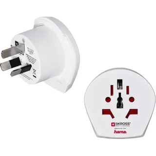 Reise-Adapter 3-polig Welt auf Australien - Weiß