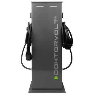 Doktorvolt Ladestation für Elektrofahrzeuge 2x22 kW Ladesäule Typ 2 (22 kW, 32 A) 5 m