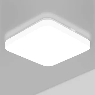 Lepro 24W LED Deckenlampe, IP44 Badezimmerlampe, 2400LM Deckenleuchte Bad Licht für Flur, Küche, Balkon, Korridor, Schlafzimmer, LED Lampe Badlampe Deck, 5000K Kaltweiß, Ø23cm