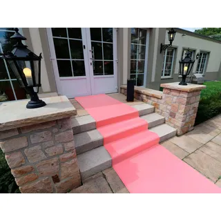 Läufer "PODIUM, Made in Belgium", rosa (altrosa), B:200cm H:2,6mm L:2.700cm, Polypropylen (PP), PRIMAFLOR-IDEEN IN TEXTIL, Teppiche, Läufer, Breite 200 cm, Nadelfilz, Uni-Farben, ideal für Veranstaltungen