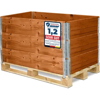 Garronda 3 Stück Holzaufsatzrahmen für Palette Aufbewahrungskiste aus Holz Palettenaufsatzrahmen Holzkiste Braun - Braun