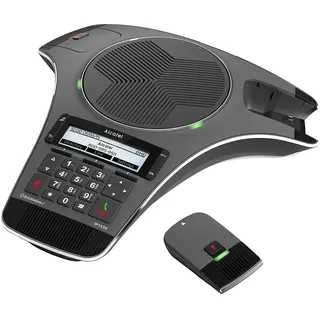 ALCATEL Conference 1800 - Analoges Gerät mit hoher Audioqualität - Büro - Zuhause - Großer Conferenceraum - 4 abnehmbare DECT-Mikrofone - Beleuchtetes Display mit Anrufer-ID - Voll-Duplex Freisprechen