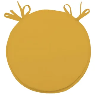 Soleil d'ocre, Alix Stuhlkissen Bistrot, Polyester, Strahlendes Gelb, 40 cm