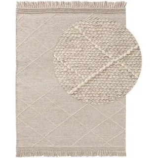 benuta Pure Wollteppich Daphne Beige 120x170 cm , Textil , Rechteckig , 120x170 cm , pflegeleicht , Teppiche und Böden, Teppiche, Schafwollteppiche